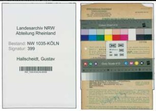 Entnazifizierung Gustav Hallscheidt , geb. 00.00.0000 (Kaufmaennischer Angestellter)