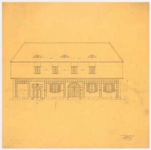 Landhaus Dr. Franz Oppenheim, Berlin-Wannsee: Stall und Garage: Rückansicht, 1:50