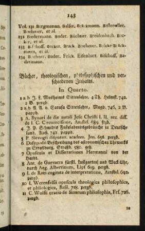 Bücher, theologischen, philosophischen und verschiedenen Inhalts