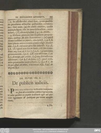 Tit. I. De publicis iudiciis.