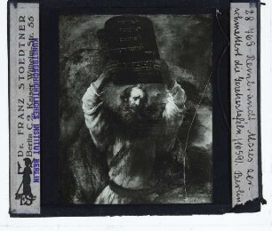Rembrandt, Moses zerschmettert die Gesetzestafeln (Berlin GG 811)