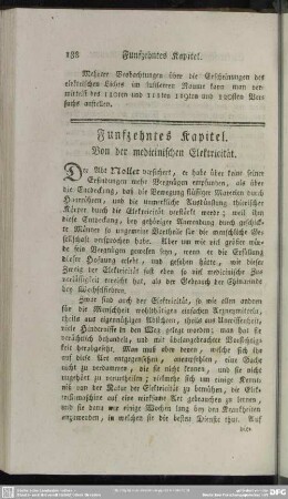 Funfzehntes Kapitel. Von der medicinischen Elektricität