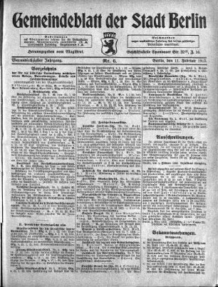 1923,6: Nr. 6, 11. Februar 1923