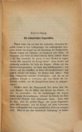 Die drei Grundfragen der Organisation des Strafgerichts : für Juristen und Nichtjuristen gestellt und beantwortet