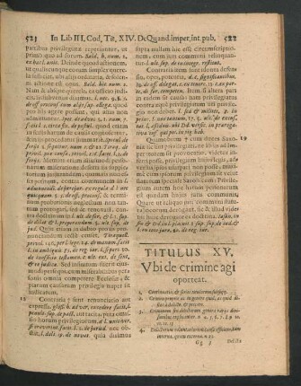 Titulus XV. Ubi de crimine agi oporteat.