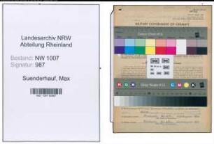 Entnazifizierung Max Suenderhauf , geb. 24.07.1905 ( ingenieur)