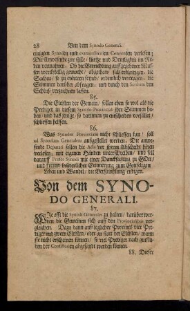 Von dem Synodo Generali.