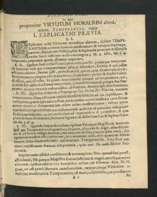 I. Explicatio Praevia.