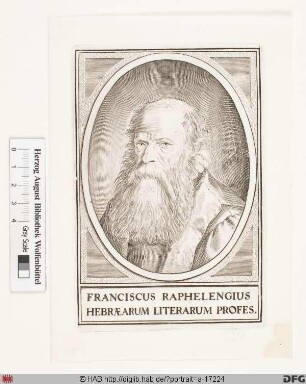 Bildnis Franciscus Raphelengius d. Ä. (eig. Frans van Ravelingen)