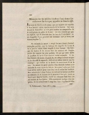 20-33, Memoire sur les insectes bivalves d´eau douce ...