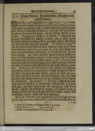 §. 12. Seine Gedult, Freundlichkeit, Sanfftmuth und Demuth