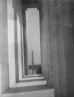 Washington Monument : Blick vom Lincoln Memorial auf das Washington Monument.