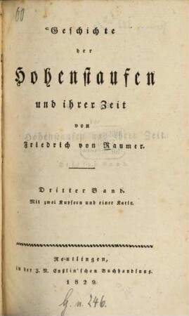 Geschichte der Hohenstaufen und ihrer Zeit. 3