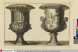 [Nouveaux Livre de Vases et de Pots. de Jardins; Zwei Vasen]