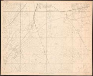 Wettbewerb Groß-Berlin 1910: Wettbewerbsunterlagen: Vermessungskarte mit Koordinatennetz 1:10000