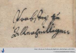 [Provenienz]: Allerheiligen, Stift