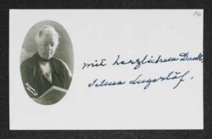 Brief von Selma Lagerlöf an Gerhart Hauptmann