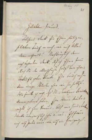 Brief an Robert Schumann : März 1855