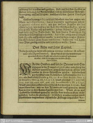 Das Achte und Letzte Capittel : Achte und Letzte Capittel