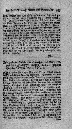Iphigenia in Aulis.