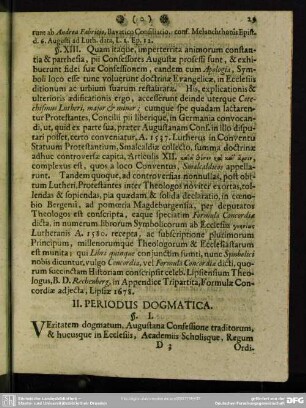 II. Periodus Dogmatica