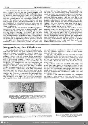 Neugestaltung des Zifferblattes