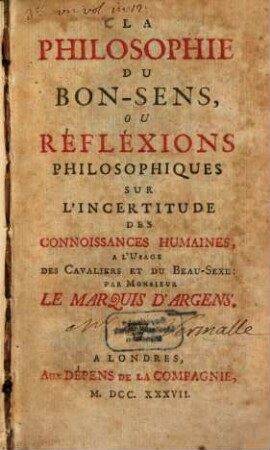 La philosophie du bon-sens