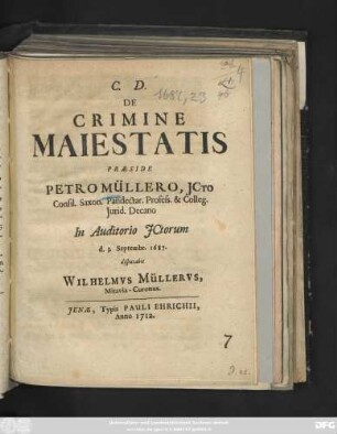 De Crimine Maiestatis