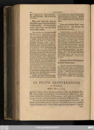 In Festo Conversionis S. Pauli, Epistola Acto. 9. 1. ad 23.