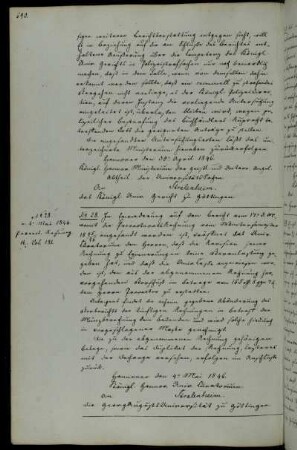Revision der Prorektoratsrechnung vom Wintersemester 1845/46.