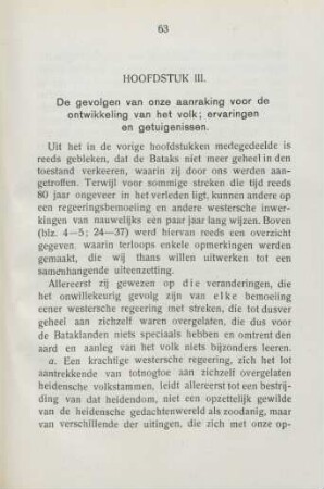Hoofdstuk III. De gevolgen van onze aanraking voor de ontwikkeling van het volk; ...