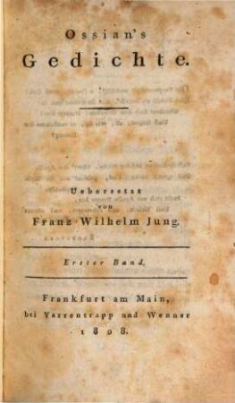 Ossian's Gedichte, 1
