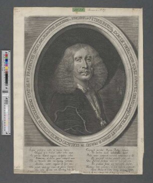 Petrus Reedtz : Dom: De Tiigestrup Eqves Avratus, Ser. Reg. Maj. Cancellarius, Et Senator Præses In Collegio Cancel: Assessor In Collegio Status, Et Præfectus Hadeland. Rommerig Buskerud Et Ringarid