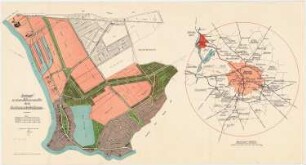 Bebauungsplan für die Gemeinde Heiligensee: Bebauungsplan 1:10000, Übersichtskarte Berlin mit Vororten 1:130000