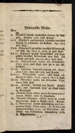 1-12, Philologische Bücher.