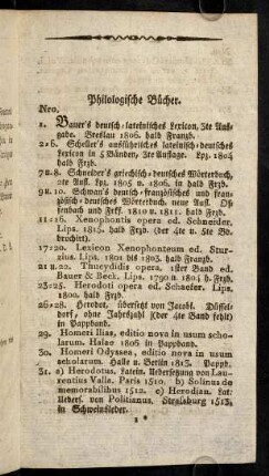 1-12, Philologische Bücher.