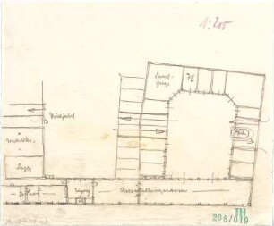 Fischer, Theodor; München, Lindwurmstr.; Garage, Tankstelle und Fahrschule Eibl - Grundriss