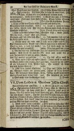 VII. Vom Leiden u. Sterben Jesu Christi. - IX. Von der Auferstehung Jesu Christi.