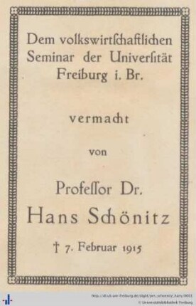[Provenienz]: Schönitz, Hans