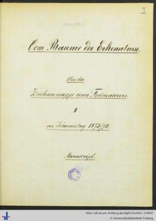 2: Vom Baume der Erkenntnis: Aus der Zeichnen-Mappe eines Freimaurers