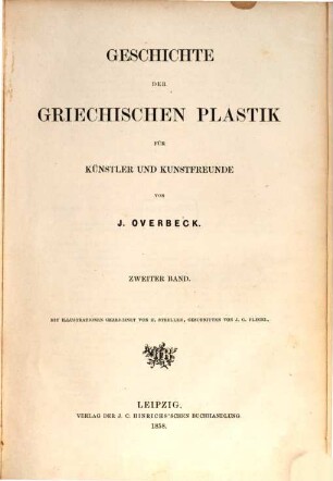 Geschichte der griechischen Plastik : für Künstler und Kunstfreunde, 2