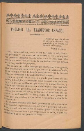 Prólogo del traductor español