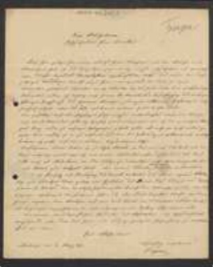 Brief von Heinrich Freyer an David Heinrich Hoppe