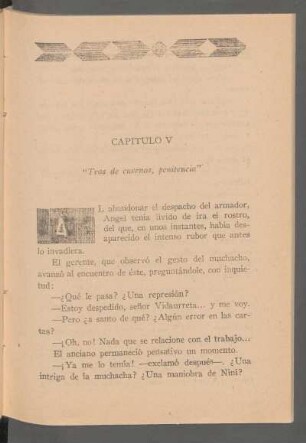 Capítulo V - "Tras de cuernos, penitencia"