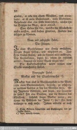 Neun und achtzigste Fabel. Die Fliegen