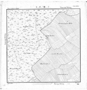 Kartenblatt SO VIII 5 Stand 1821 ca.
