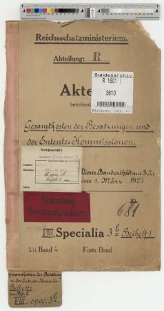 Gesamtkosten der Besatzungen und der Entente-Kommissionen
