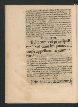 Thes. VIII. Et iterum vel principialiter vel cum iniquitate in causa appellationis cumulatur.