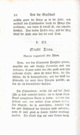 § III. Stadt Trau.