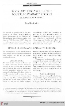 18: Rock art research in the fourth cataract region : preliminary report